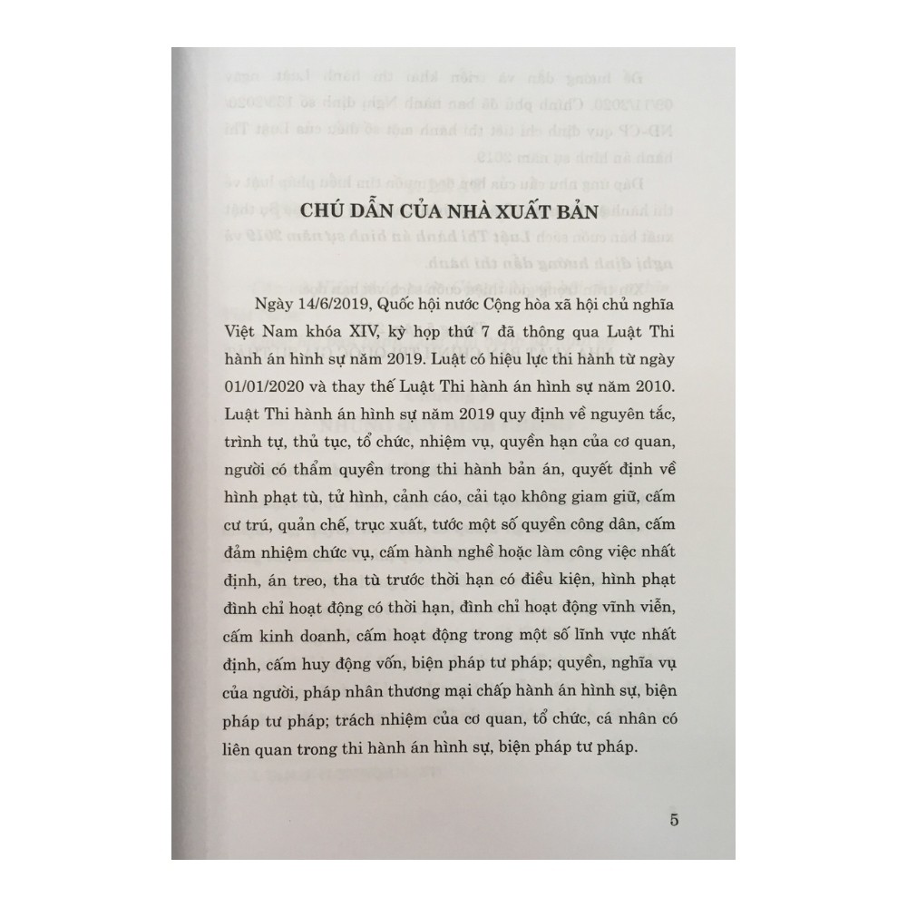 Luật Thi hành án hình sự năm 2019 và nghị định hướng dẫn thi hành