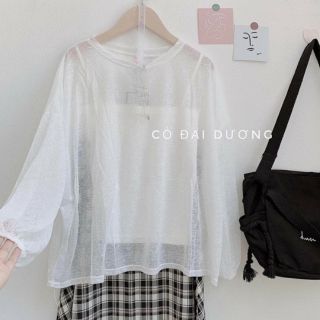Sét áo voan mỏng kèm áo 2 dây