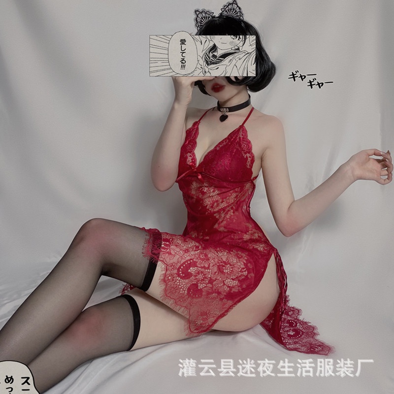 Váy ngủ ren xẻ tà sexy 5313