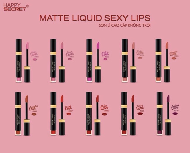 Son môi Topwhite :Còn đủ từ màu 001, 002...đến 010