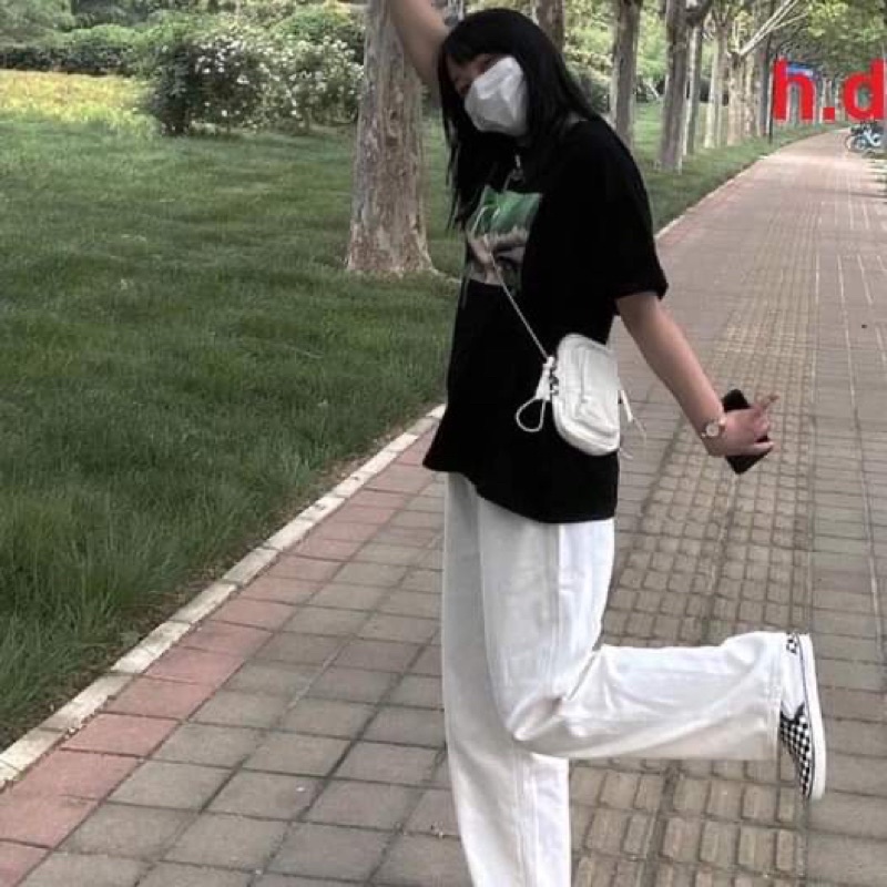 Sét áo phông mặt tóc xanh + quần kaki trắng HD6