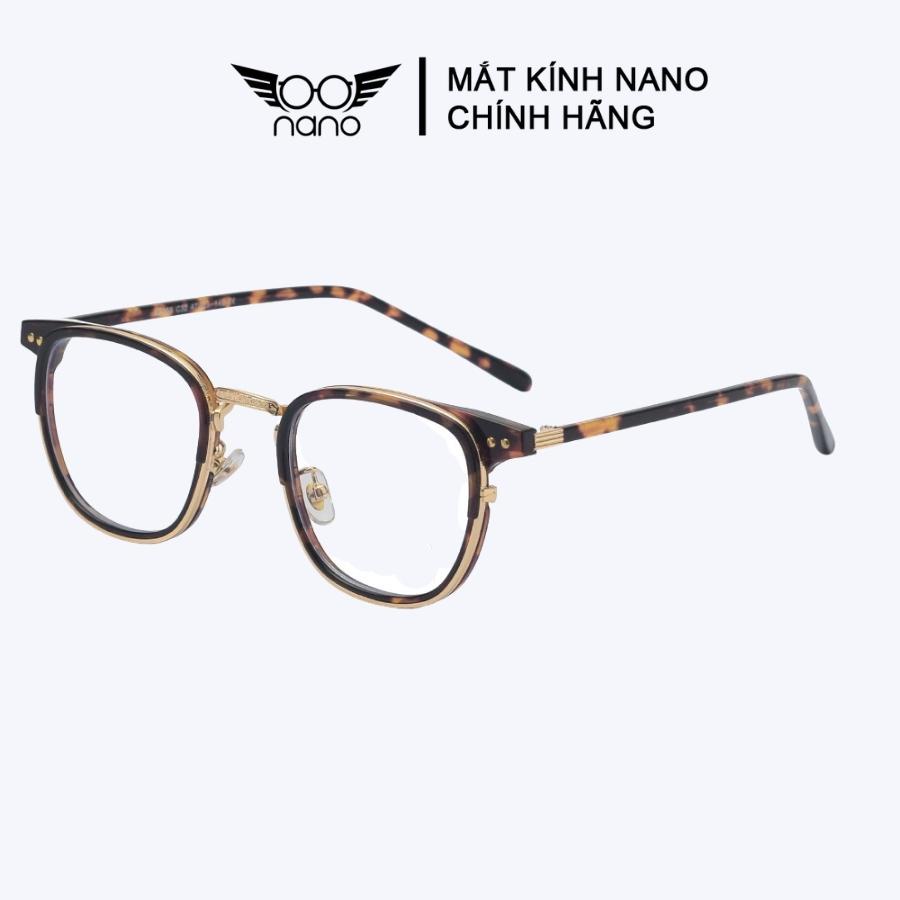 Gọng kính nam nữ, kính gọng vuông NANO K9056 nhựa dẻo cao cấp kèm lõi kim loại dày dặn dễ đeo