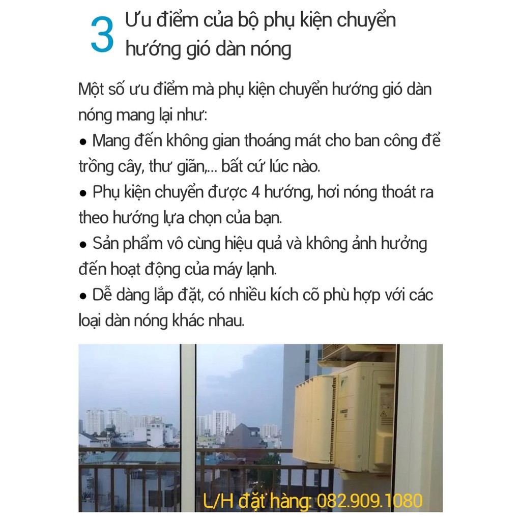 Tấm đổi hướng gió dàn nóng điều hòa, máy lạnh. Loại 1 tôn sơn tĩnh điện, Hàng Việt Nam chất lượng cao !