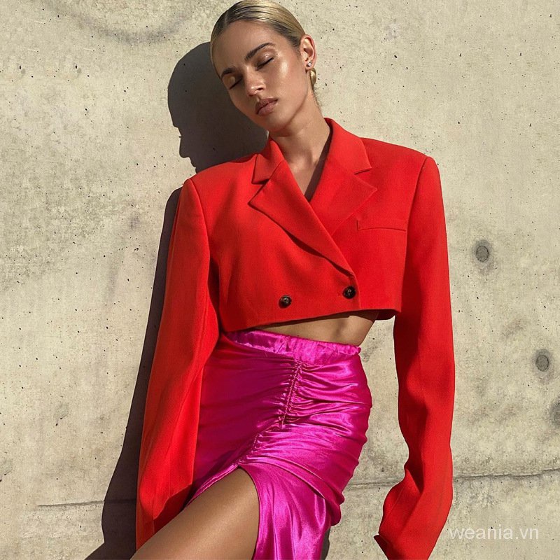 Áo khoác tay dài phối nút thiết kế hợp thời trang cho phái nữ