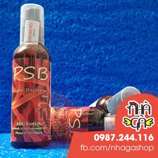 Vi khuẩn quang hợp PSB SAKI Biotech (Chính hãng) - Giúp nước trong, giảm mùi tanh hôi, hạn chế bệnh cho cá 100ml