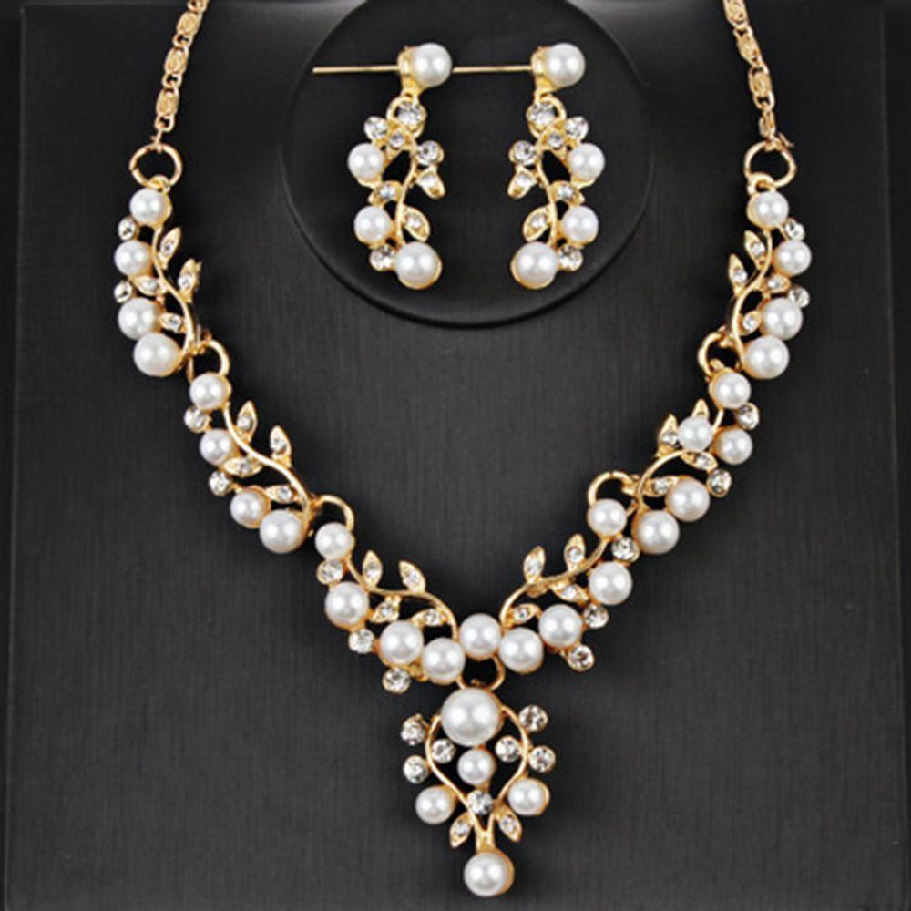 EXPEN Bộ Vòng cổ + Bông Tai Mạ Bạc Châu Phi Cho Nữ