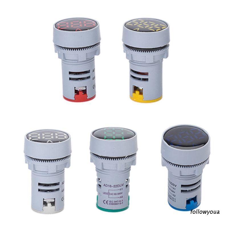 Vôn kế điện tử dạng tròn 22mm AC 24-500V