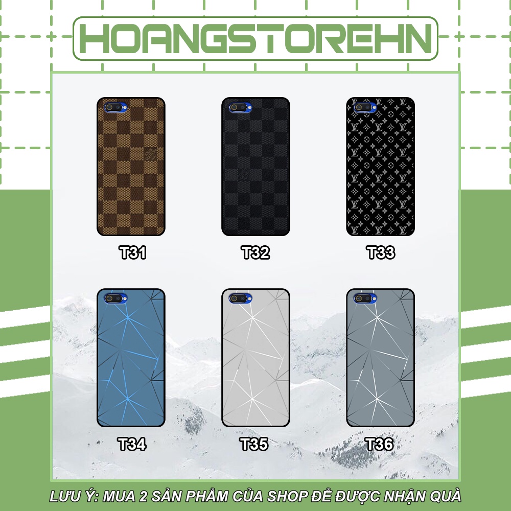 Ốp Oppo A3s / A1k in hình thương hiệu LV, họa tiết xanh bạc siêu đẹp