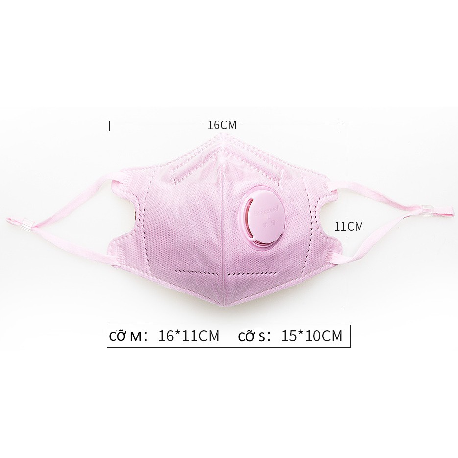 Khẩu trang trẻ em 3-10 tuổi Breazwell 530V KN95 lọc 95% bụi mịn PM2.5 van thở đệm mũi đeo tai lẫn gáy bé con trai gái | BigBuy360 - bigbuy360.vn