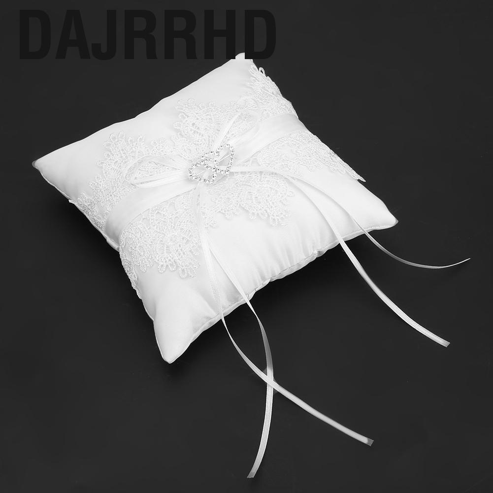 Dajrrhd Ring Pillow Drapery Elegant Matte Satin Fabric Fashion White High Quality Cushion for Outdoor Wedding – >>> top1shop >>> shopee.vn