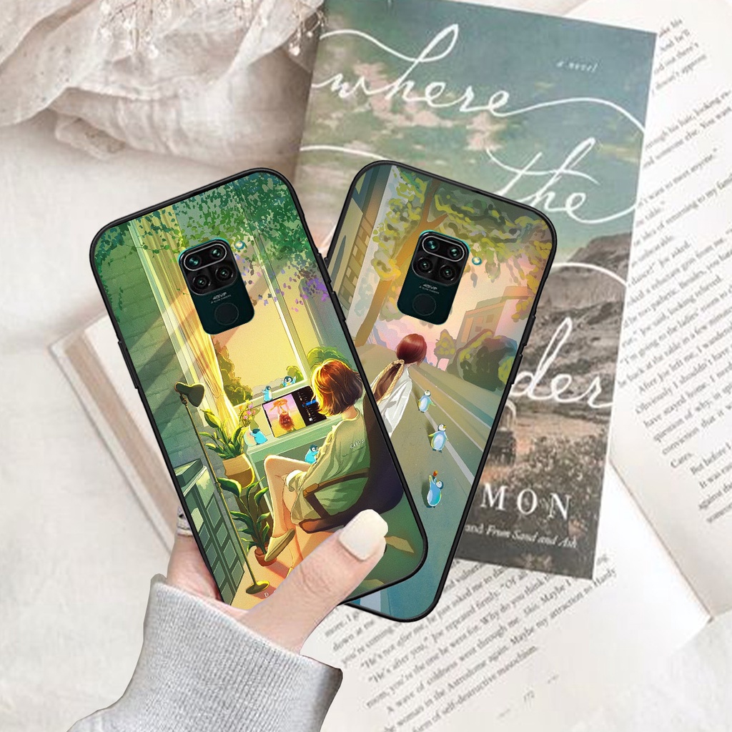 Ốp Xiaomi Redmi Note 9 / Note 9s / Note 9 Pro bộ hình cô gái và mèo cưng xinh xắn dễ thương cực đẹp
