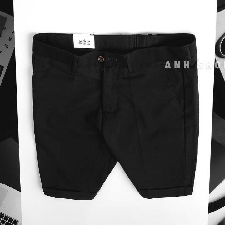 Quần vải nam cao cấp kiểu quần short ngắn, ống bó vừa (7 màu) chất vải co giãn 4 chiều thoải mái | BigBuy360 - bigbuy360.vn