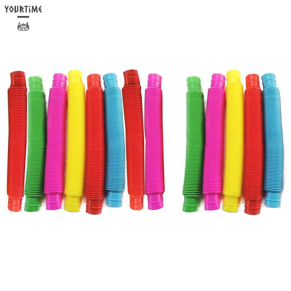 Đồ chơi Pop Tubes Fidget Toys Plastic Corrugated Pipe Autism Sensory Toys Random