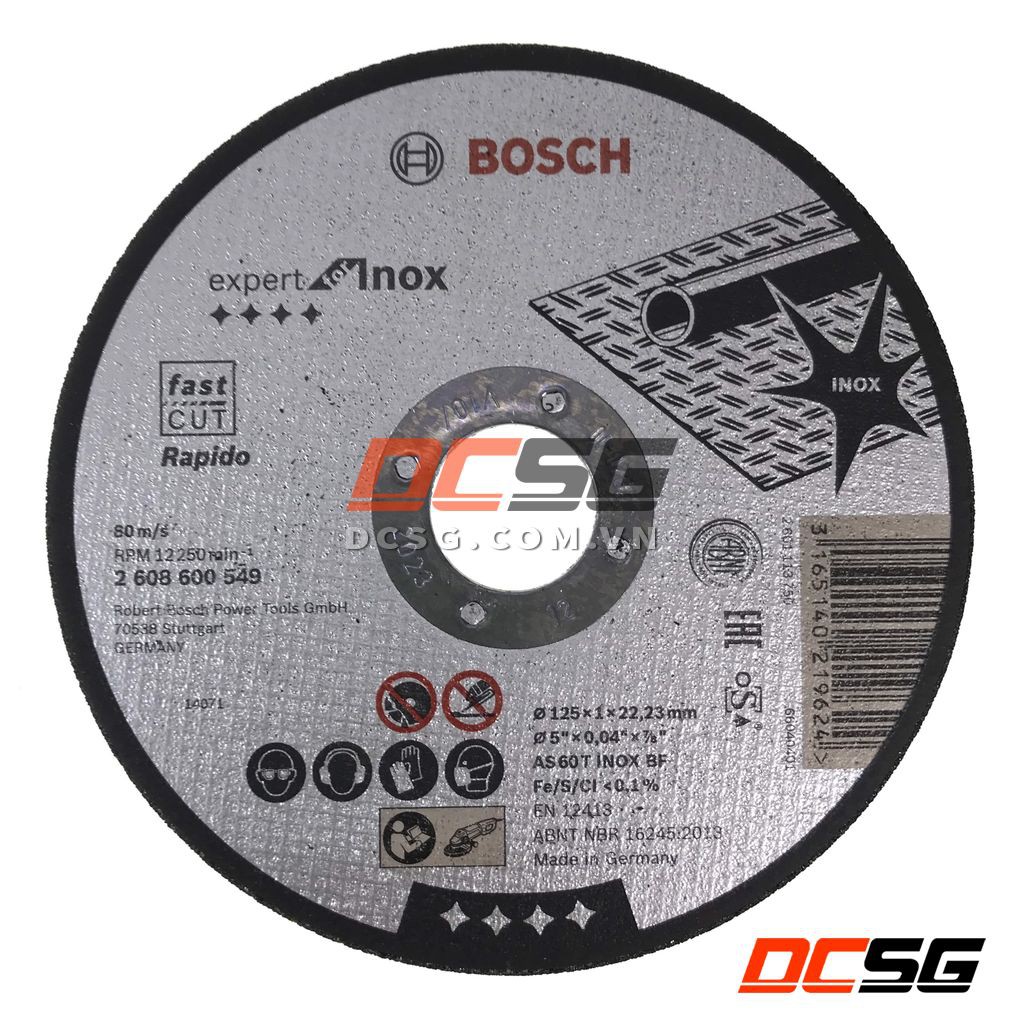 Đá cắt inox 125x1x22.23mm BOSCH 2608600549 | DCSG