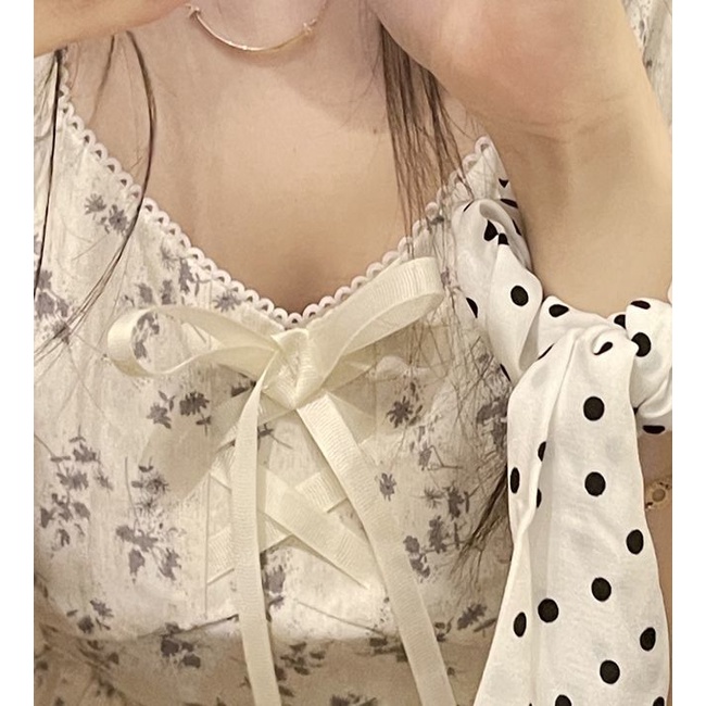 Đầm Voan Tay Phồng Thời Trang Pháp Thanh Lịch Cho Nữ