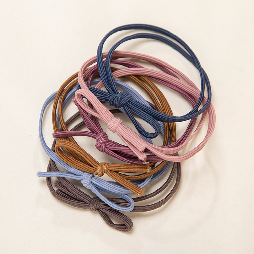 6 Dây cột tóc co giãn thắt nơ phong cách Hàn Quốc đơn giản cho nữ