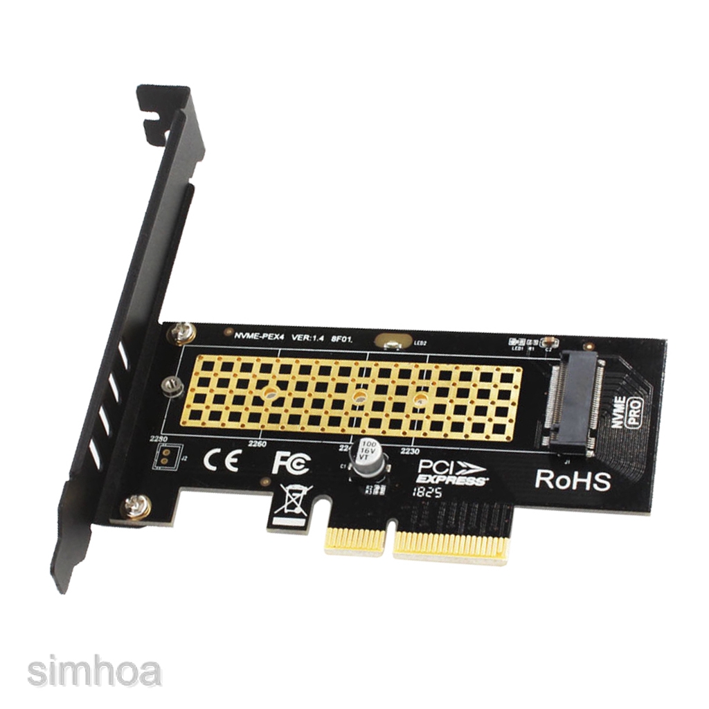 Thẻ Chuyển Đổi Giao Diện M.2 NVMe SSD Sang PCIE x4 3.0X4 2230-2280 Size M.2 SSD Chuyên Dụng