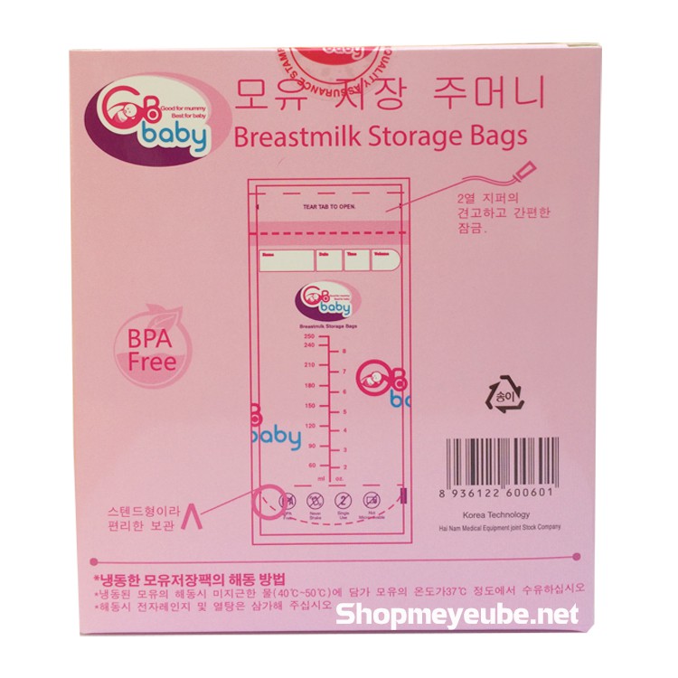 Túi Trữ Sữa GB Baby Hàn Quốc 50 Túi