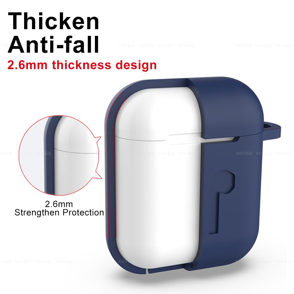 Ốp AirPods Silicone Chống Va Đập Trầy Sước Dành Cho Tai Nghe Apple AirPods 1/2