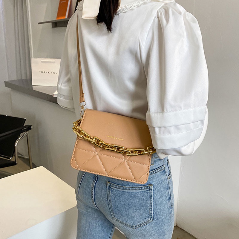 Túi xách YADOU dây chuyền hình thoi xinh xắn thời trang