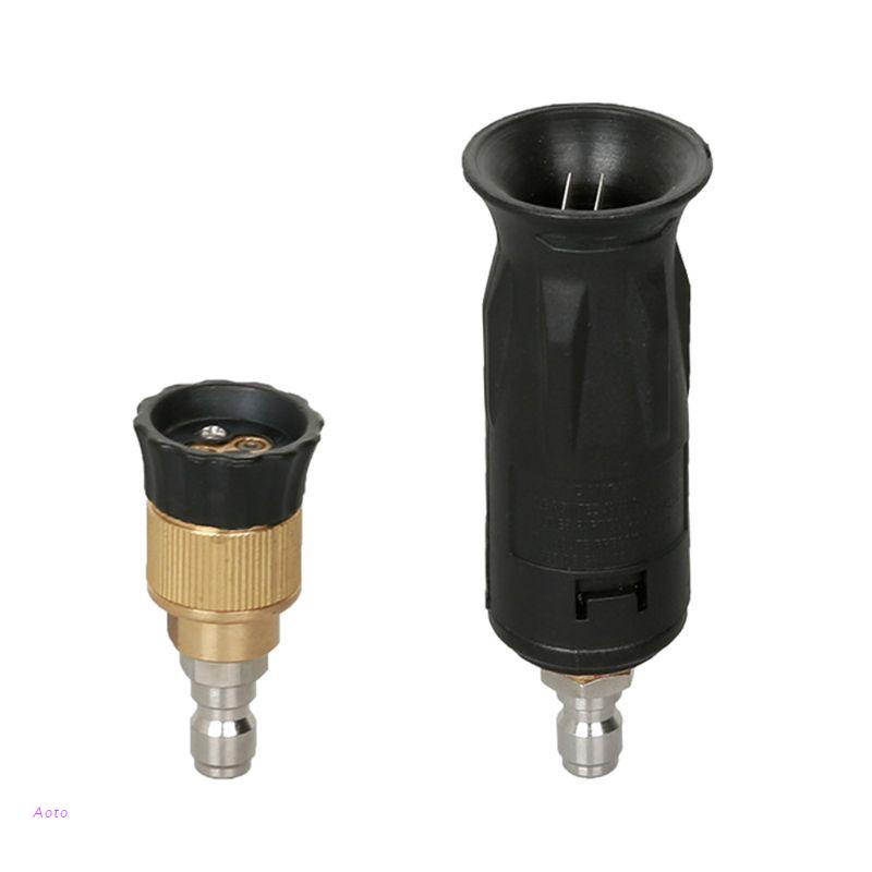 Đầu Phun Nước Áp Suất Cao 1/4 Inch Kết Nối Nhanh 3000 PSI Bằng Đồng Thau Có Thể Điều Chỉnh