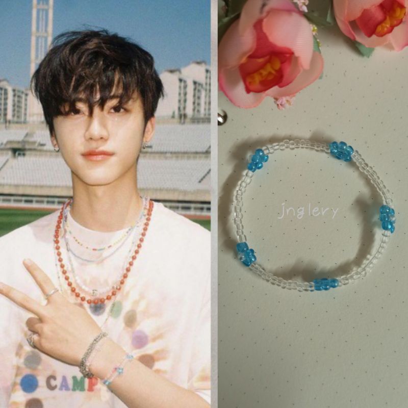 Vòng tay hạt cườm Inspired Jaemin NCT | Vòng tay cheap moment Idol Kpop màu xanh