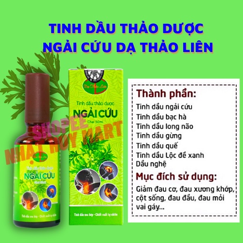 Tinh dầu ngải cứu xoa bóp xương khớp, tinh dầu thảo dược Dạ Thảo Liên