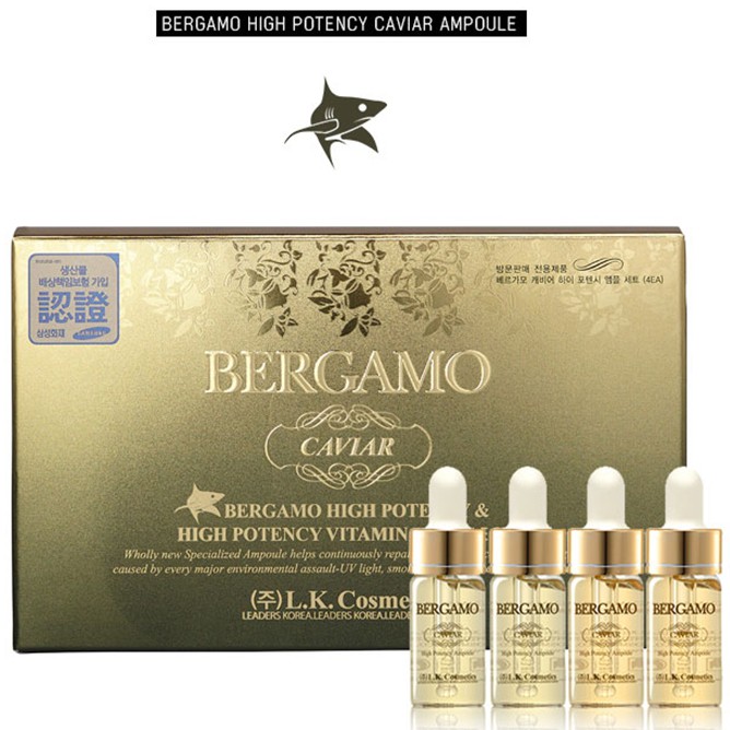 serum chống lão hóa bergamo Caviar High Potency Ampoule 13ml x 4 chai - tinh chất chống lão hóa