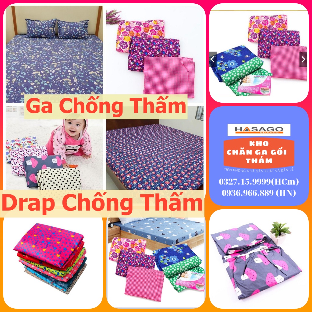 Ga Chống Thấm Cho Bé Drap Chống Thấm Nước Họa Tiết Cao Cấp Nhiều Màu Kích Thước 1m2 1m4 1m6 1m8 2m 2m2  Giao Ngẫu Nhiên