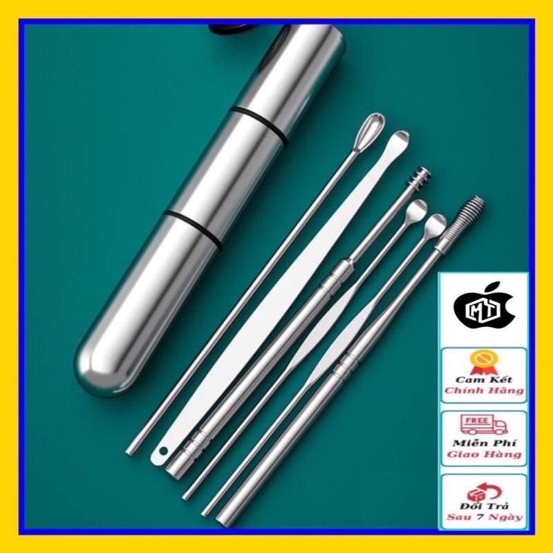 bộ dụng cụ lấy ráy tai 6 món thép không gỉ của Nhật Bản