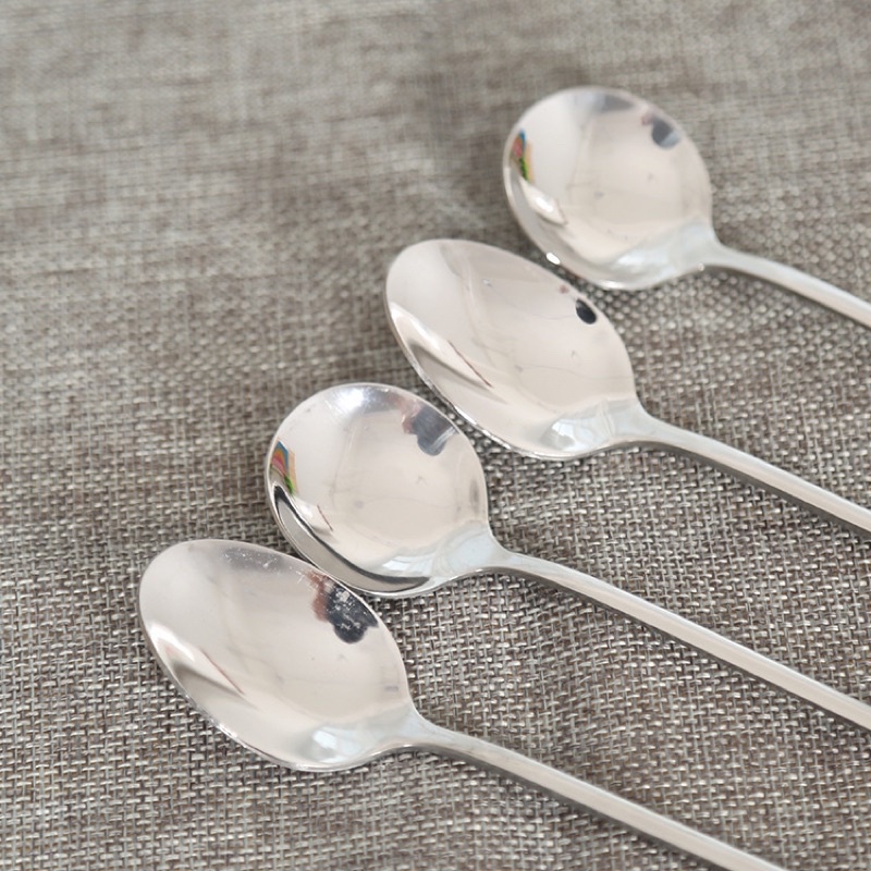 Muỗng pha cà phê, ăn kem,chè bằng inox không gỉ, Muỗng cán dài siêu bền, Thìa inox 2G3