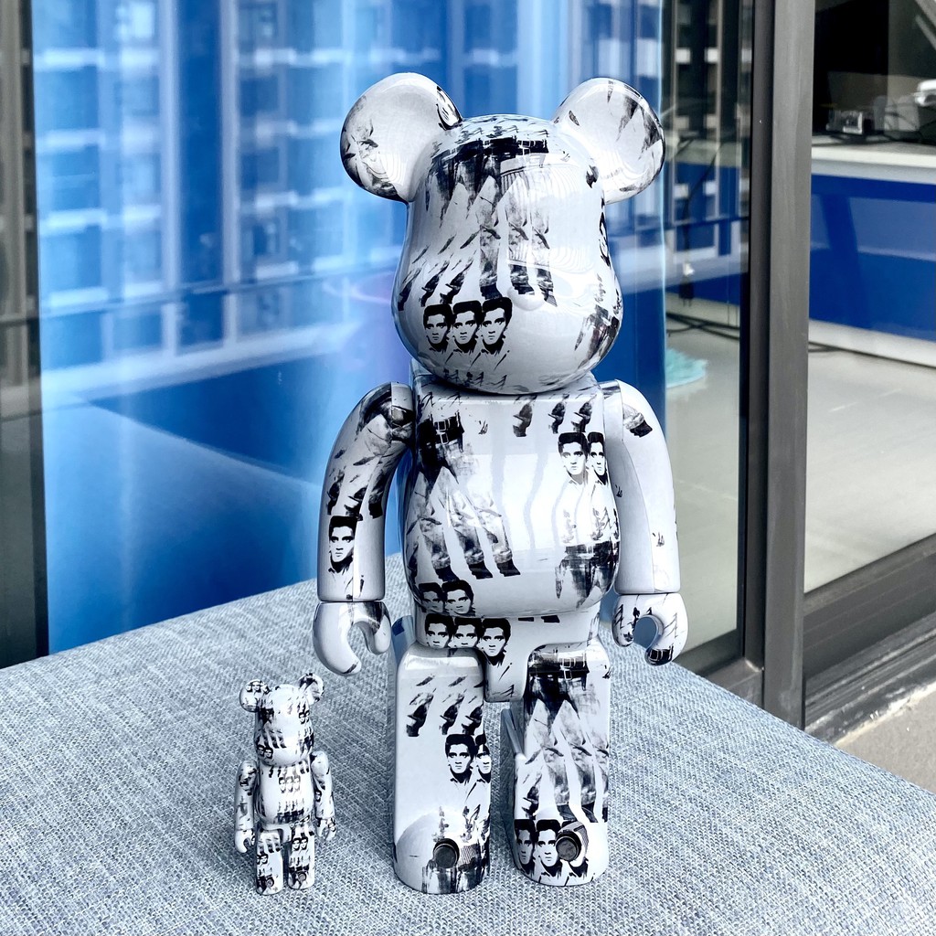 BEARBRICK SET 400% & 100% ANDY WARHOL ELVIS PRESLEY CỰC ĐẸP - ĐỒ CHƠI SƯU TẦM NHẬT BẢN GIÁ TỐT - HÀNG CHÍNH HÃNG 100%..
