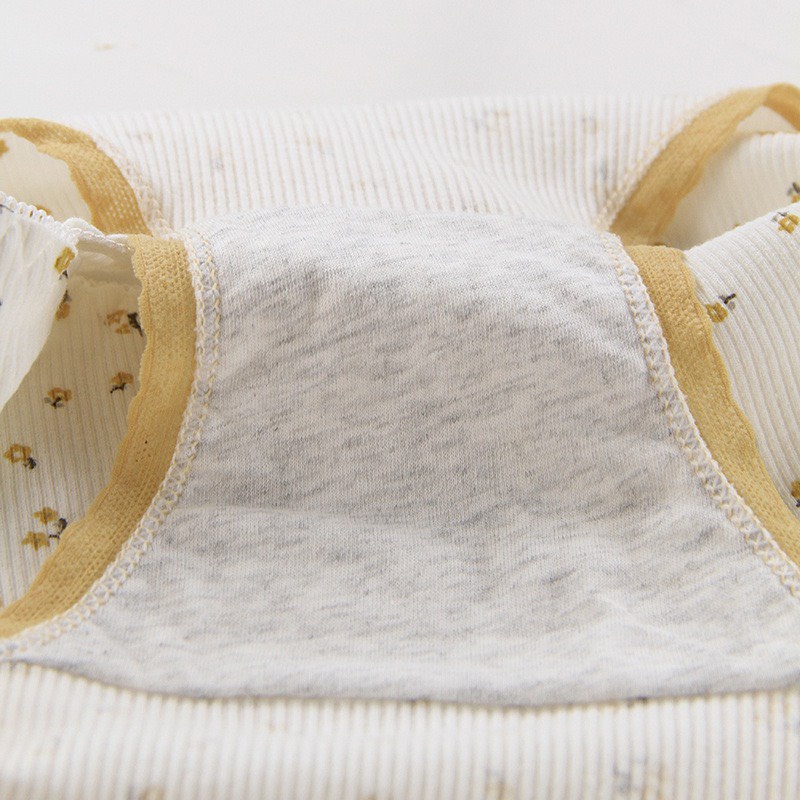 QUẦN LÓT NỮ ❤️FREESHIP❤️Quần lót cotton gân tăm cao cấp set tông vàng dễ thương mẫu 1315