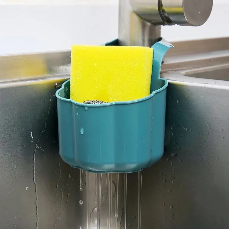 Giá Đỡ Miếng Xốp Rửa Chén Gắn Vòi Nước Bồn Rửa Tiện Dụng