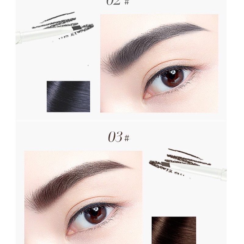 bút kẻ lông mày đa dụng 2 đầu kẻ và chuốt lông mày Lameila Eyebrow Pencil không thấm nước, không trôi, màu bền