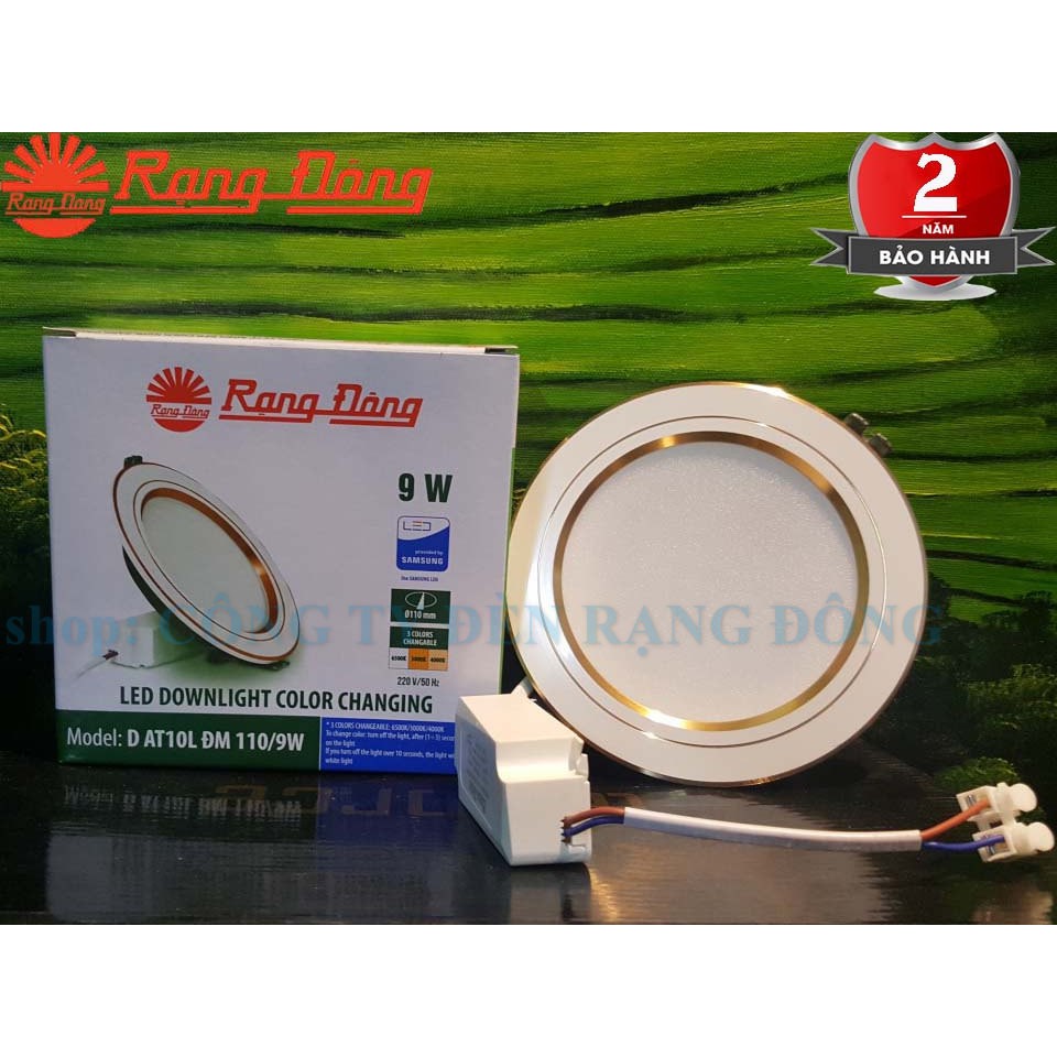 [HÀ NỘI - NHẬN HÀNG LUÔN] ĐÈN LED ÂM TRẦN DOWNLIGHT RẠNG ĐÔNG 7W, 9W ĐỔI 3 MÀU ÁNH SÁNG CAO CẤP