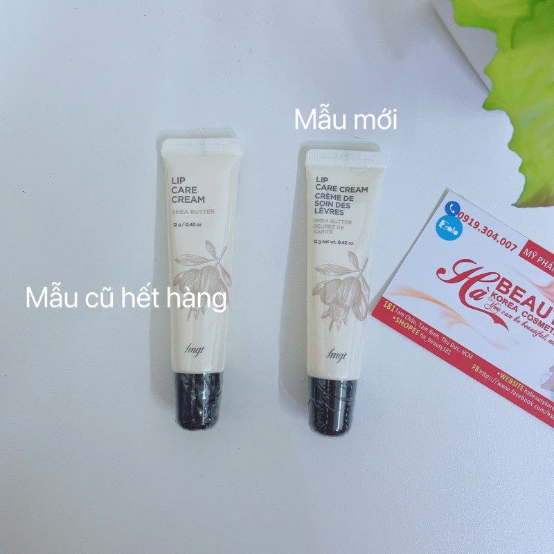 Dưỡng môi không màu The Face Shop Lip Care Cream 12g (có 2 mùi Shea Buuter và Mango)