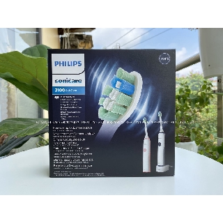 Bộ đôi 2 Bàn chải điện Philips Sonicare DailyClean 2100 Electric Toothbrush Dual Pack - Dark Blue/Pink - HX3212/61