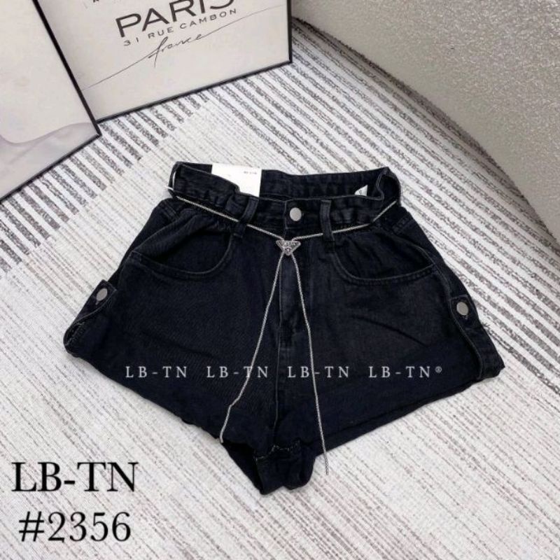 Quần sooc jean gập gấu kèm đai hàng QCL1