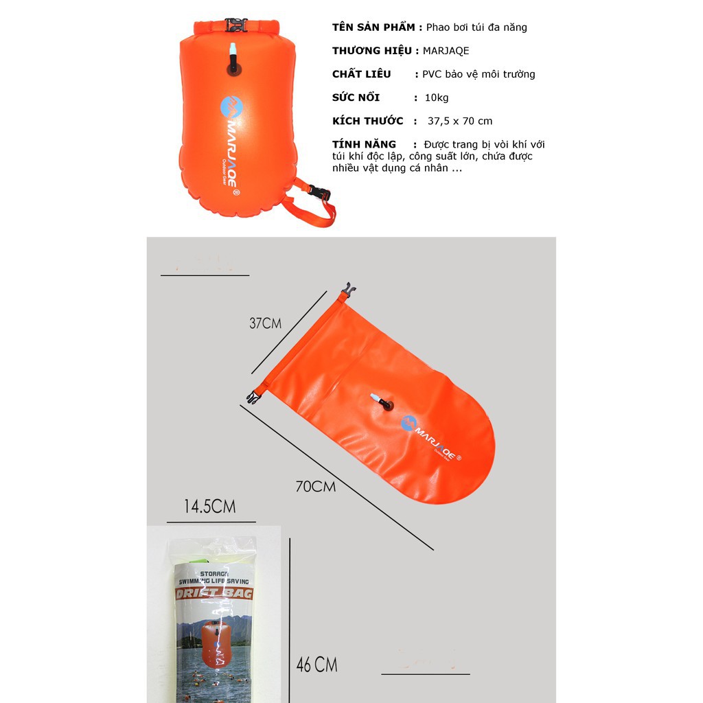 Phao Bơi Đa Năng - Phao bơi cứu sinh kiêm túi chứa đồ cho các chuyến phượt dã ngoại