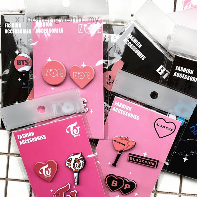 Set 3 phụ kiện cài áo phong cách nhóm nhạc BTS BLACKPINK EXO TWICE GOT7