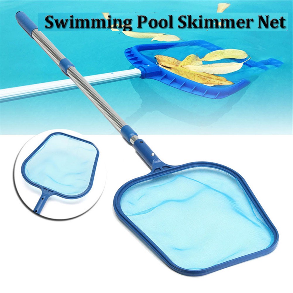 Economy Pool Leaf Skimmer Net with Adjustable 4 Foot Telescopic Pole for Cleaning Surface of Swimming Pools Fish Tank [weer]