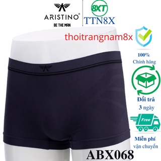 [ARISTINO] Quần lót nam boxer, quần sịp đùi co giãn bốn chiều, cạp quần dệt đường kẻ màu và logo Aristino-ABX068
