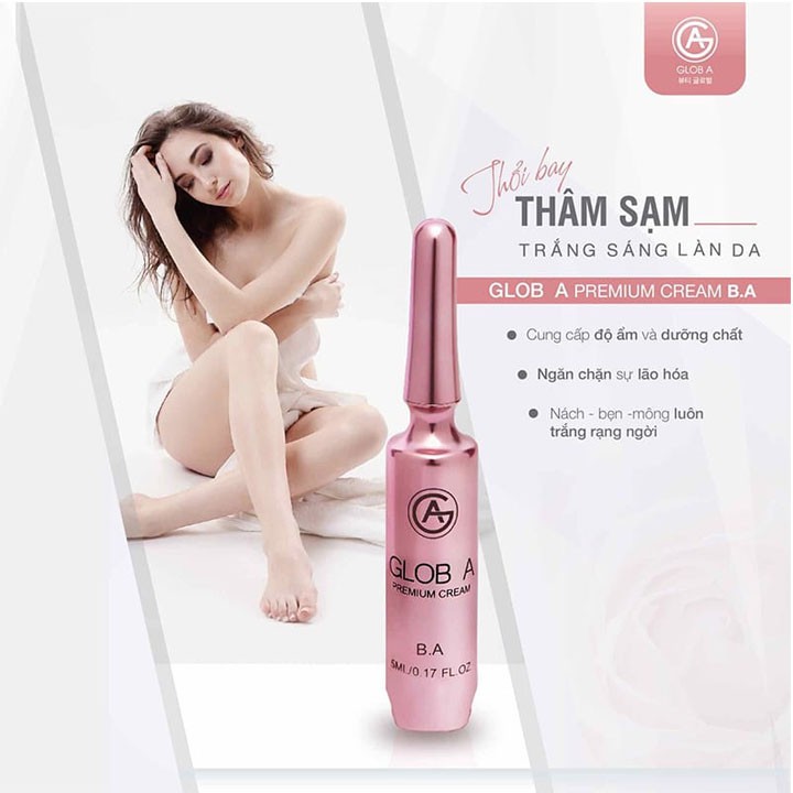 Kem Glob A BA 5ml Hàn Quốc Zuka Beauty xóa khử thâm nách bẹn mông cho vùng da trắng sáng