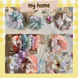Dây cột tóc Scrunchies phi bóng phối màu cực sang