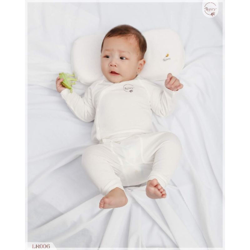 LUXRY-Bộ dài cài lệch vải sợi tre cao cấp