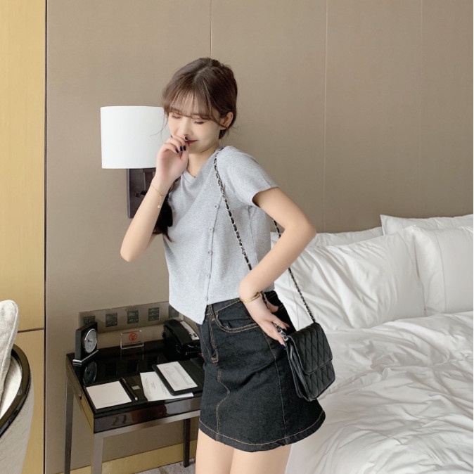áo lửng xéo phối nút NHIỀU MÀU bigsize