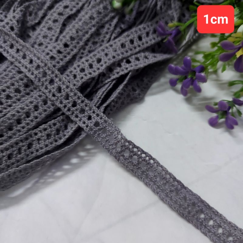 Ren chỉ cotton trang trí , phụ kiện may vá, size 6mm đến 1cm