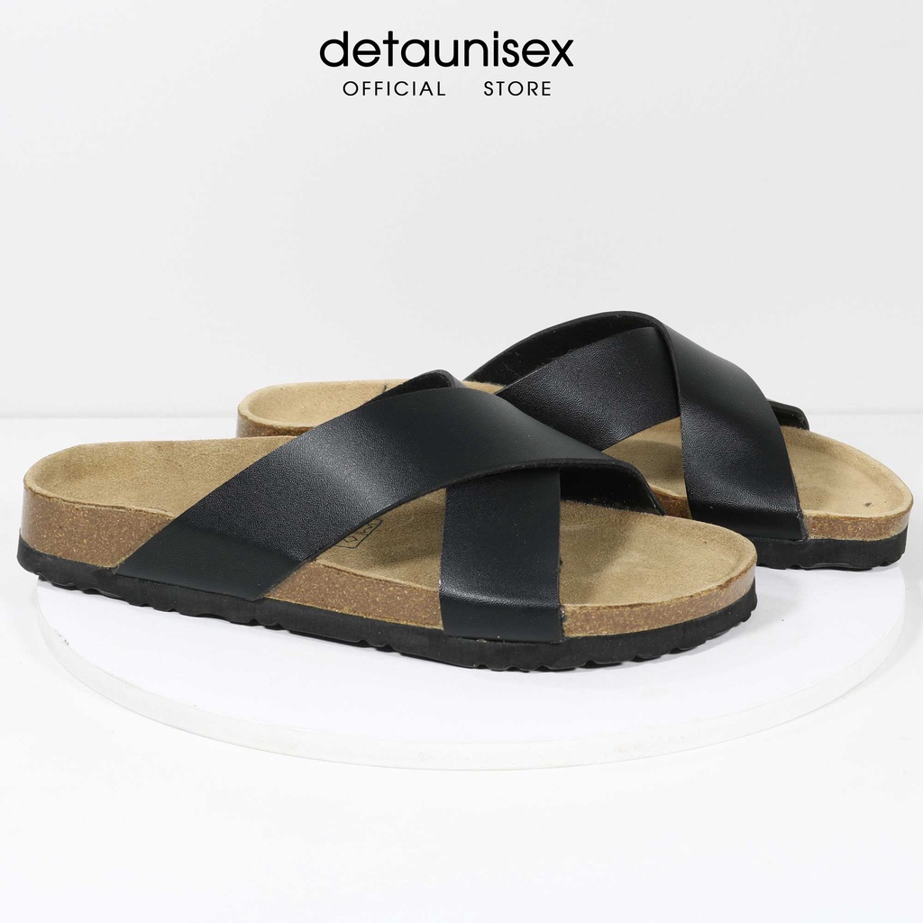 Dép Birken Đế Trấu Quai Chéo Nam Nữ Chữ X DETAUNISEX - DETA23