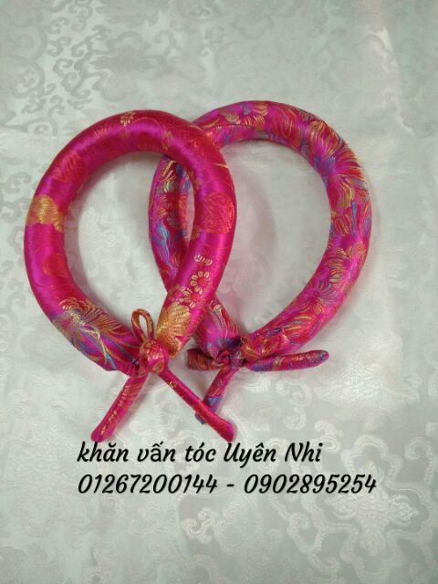 Mấn cách tân tròn gấm hàng đặt